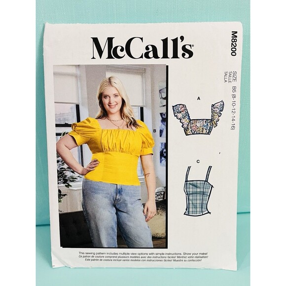 McCall's M8200 Misses 8 to 16 Peasant Tops and Halters Sewing Pattern Uncut - Picture 1 of 7